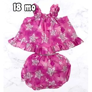 RJC Hawaiian Print Dress w/ Bloomers, 18 mos